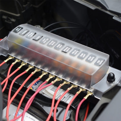 CS-978A2 FB1902 1 In 12 Out Independent Positive Negative Fuse Box without Fuse Piece for Auto Car Truck Boat, CS-978A2