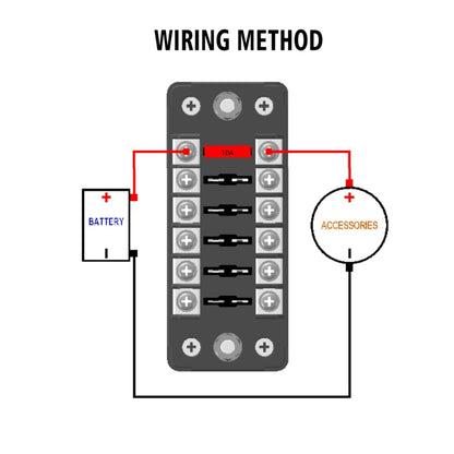 CS-979A1 FB1903 1 In 1 Out 6 Ways No Distinction Positive Negative Fuse Box without Fuse for Auto Car Truck Boat, CS-979A1