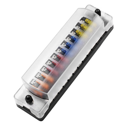 FB1904 1 In 1 Out 12 Ways Positive Negative Fuse Box with 24 Fuses for Auto Car Truck Boat, ZH-979A2