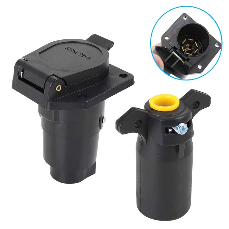 7-PIN 12V Trailer Plug American Flat Blade Connector Adapter, CP-0220