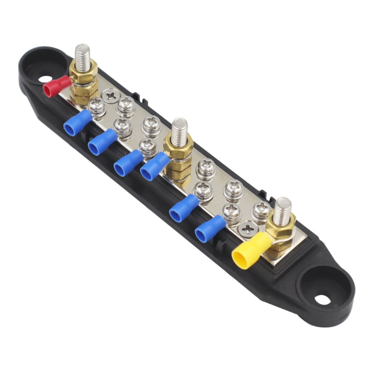 1 Pair 48V 150A M6 Power Distribution Terminal Block Battery Bus Bar Set with Terminal Block, M6 with Terminal Block