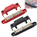 1 Pair 48V 150A M6 Power Distribution Terminal Block Battery Bus Bar Set, M6