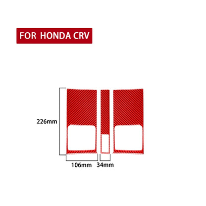 3 PCS Set for Honda CRV 2007-2011 Carbon Fiber Car Central Control Air Outlet Panel Decorative Sticker,Left and Right Drive Universal, Central Control Air Outlet Panel