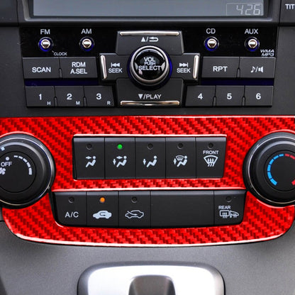 2 PCS Set for Honda CRV 2007-2011 Carbon Fiber Car Central Control CD Volume Switch Frame Decorative Sticker,Left and Right Drive Universal, Car Central Control CD Volume Switch Frame