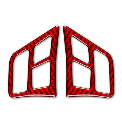 2 PCS Set for BMW 3 Series E90 Carbon Fiber Car Steering Wheel Button Frame Decorative Sticker,Left and Right Drive Universal, Steering Wheel Button Frame