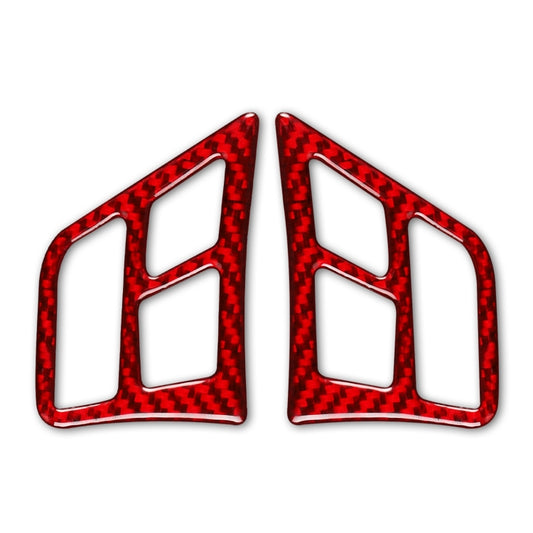 2 PCS Set for BMW 3 Series E90 Carbon Fiber Car Steering Wheel Button Frame Decorative Sticker,Left and Right Drive Universal, Steering Wheel Button Frame