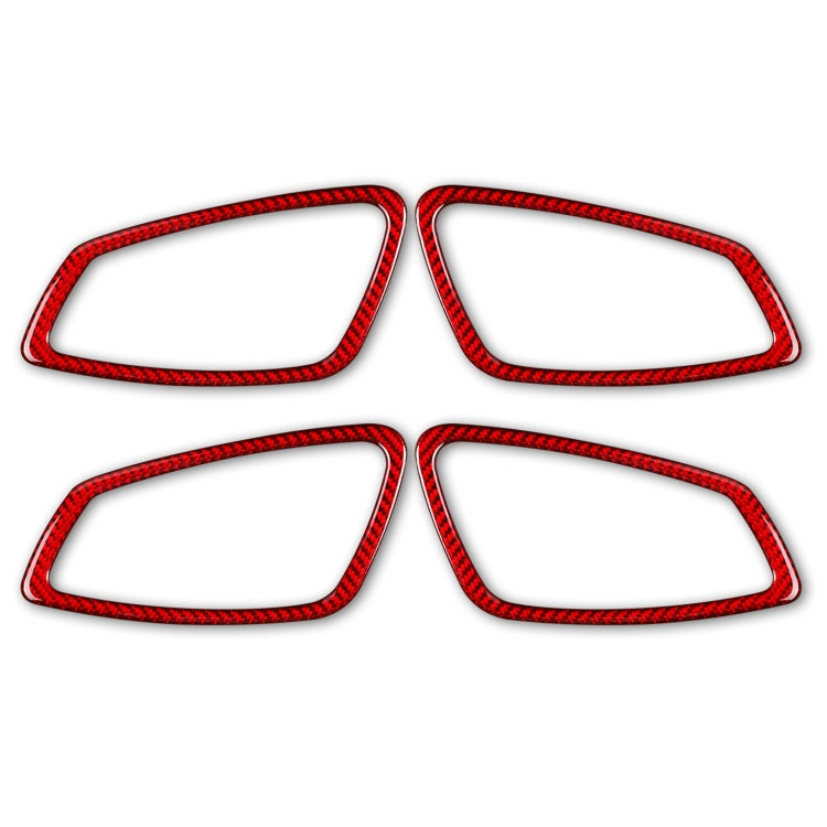 4 PCS Set for BMW 3 Series E90 Carbon Fiber Car Door Handle Decorative Sticker,Left and Right Drive, Car Door Handle