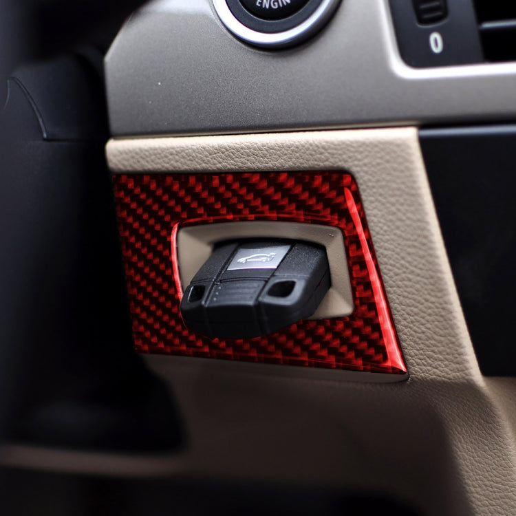 For BMW 3 Series E90 Carbon Fiber Car Ignition Switch Key Hole Decoration Sticker, Left Drive, Car Ignition Switch Key Hole,Left Drive