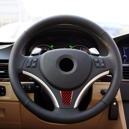 For BMW 3 Series E90 Large A Version Carbon Fiber Car Steering Wheel Decorative Sticker, Large A Version Car Steering Wheel