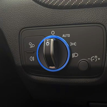 Car Headlight Switch Ring Trim Sticker Decoration for Audi Q2