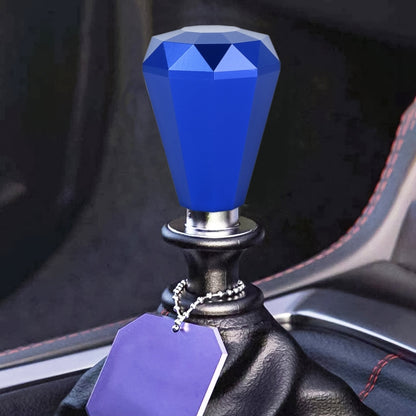 Universal Car Diamond Shape Metal Gear Shift Knob, Black, Blue, Purple, Red