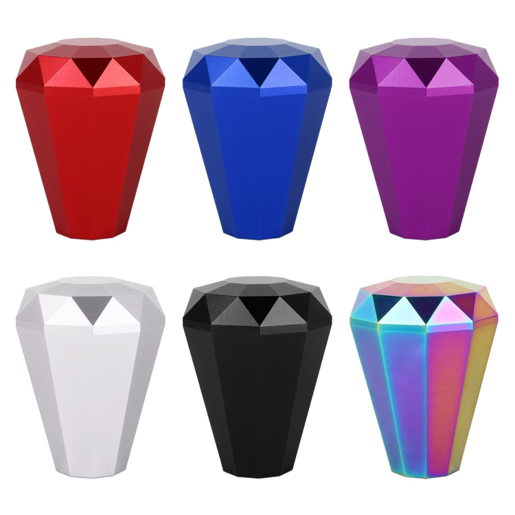 Universal Car Colorful Diamond Shape Metal Gear Shift Knob, Colorful