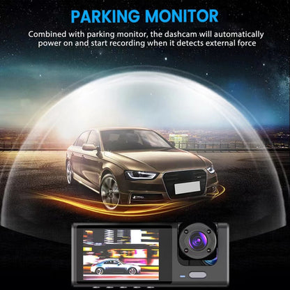 A1 3-lens Video HD Night Vision Car Driving Recorder, with Rear View Camera, A1