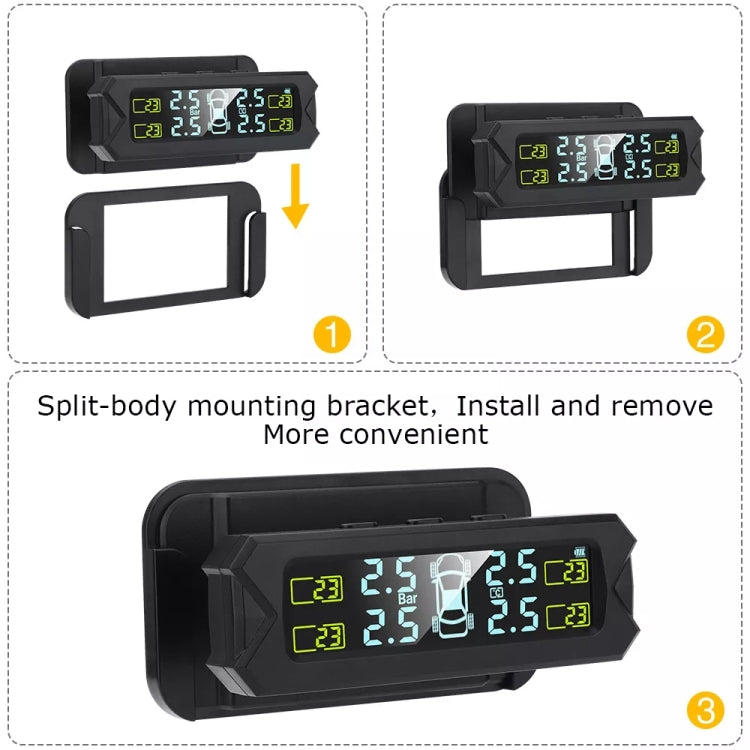 Car High Precision Solar Charging Tire Pressure Monitoring System TPMS, External Voice Sensor, External Voice Sensor