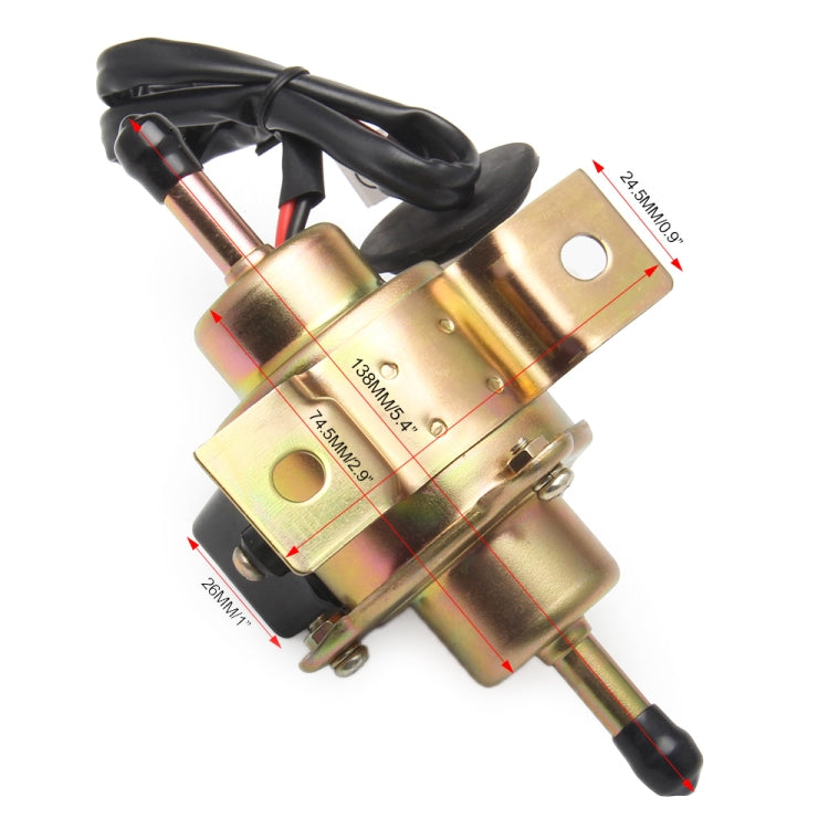EP-500-0 12V Car modification Electric Fuel Pump, EP-500-0 (Gold)