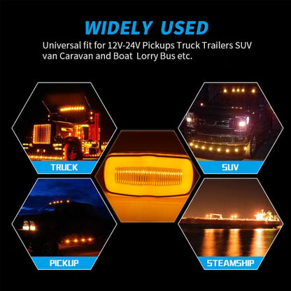 2 PCS MK-190 Truck LED Side Marker Light, MK-190 (Red Light), MK-190 (White Light)