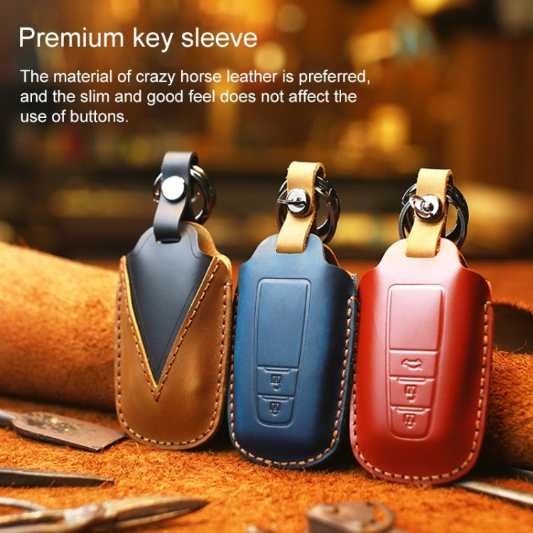 For Toyota Car Cowhide Leather Key Protective Cover Key Case, Two Keys Version, For Toyota, Two Keys Version, For Toyota , Two Keys Version, For Toyota,Two Keys Version