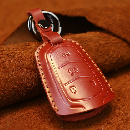 For Cadillac Car Cowhide Leather Key Protective Cover Key Case, Four Keys Version, For Cadillac, Four Keys Version