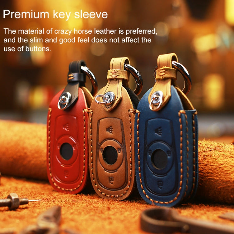 For Buick Car Cowhide Leather Key Protective Cover Key Case, Five Keys Version, For Buick, Five Keys Version