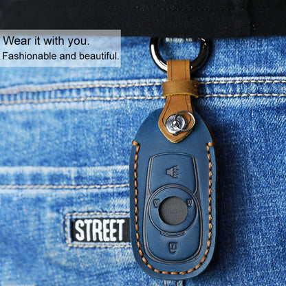 For Buick Car Cowhide Leather Key Protective Cover Key Case, Five Keys Version, For Buick, Five Keys Version