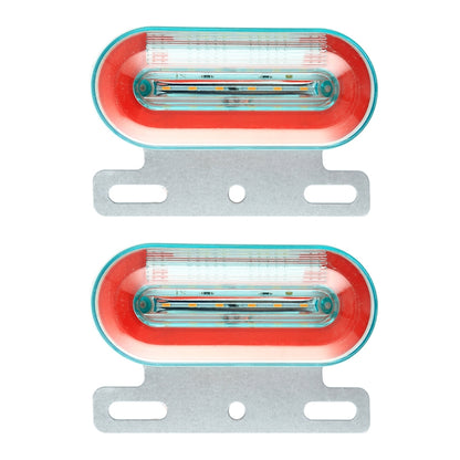 2 PCS 24V 12LED Car Oval Side Lamp, 24V (White Light), 24V (Red Light), 24V (Yellow Light)
