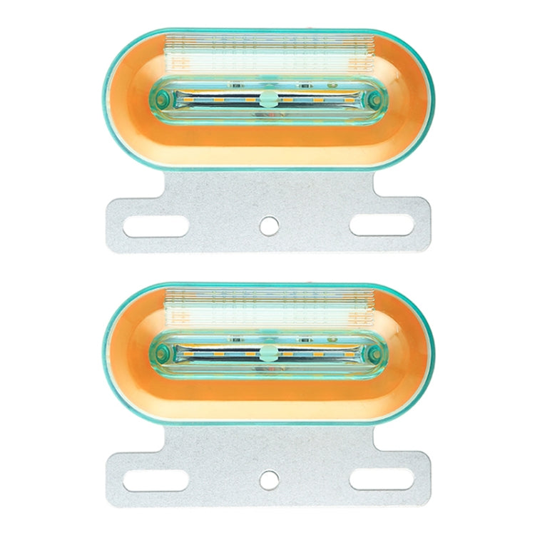 2 PCS 24V 12LED Car Oval Side Lamp, 24V (White Light), 24V (Red Light), 24V (Yellow Light)