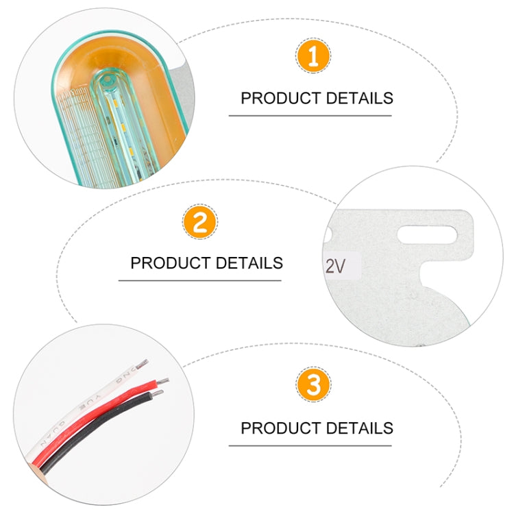 2 PCS 24V 12LED Car Oval Side Lamp, 24V (White Light), 24V (Red Light), 24V (Yellow Light)