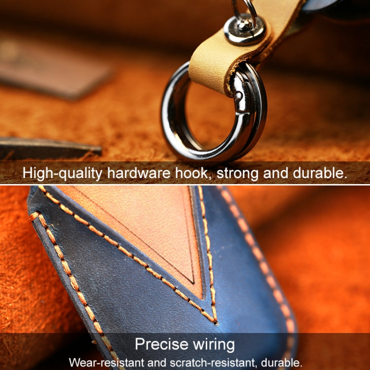For BMW Old Style Car Cowhide Leather Key Protective Cover Key Case, Three Keys Version, For BMW Old Style, Three Keys Version