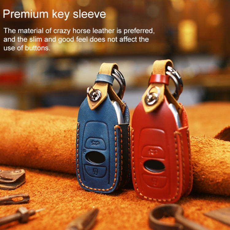 For Subaru Car Cowhide Leather Key Protective Cover Key Case, For Subaru