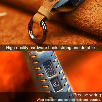 For Kia Car Cowhide Leather Key Protective Cover Key Case, Square Version, For Kia, Square Version