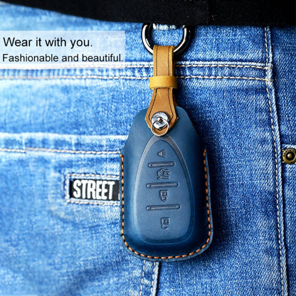 For Chevrolet Car Cowhide Leather Key Protective Cover Key Case, Four Keys Version, For Chevrolet, Four Keys Version