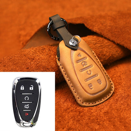 For Chevrolet Car Cowhide Leather Key Protective Cover Key Case, Five Keys Version, For Chevrolet, Five Keys Version, For Chevrolet