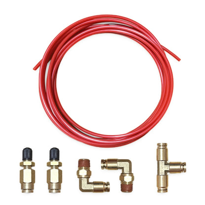 18 Feet 1/4 inch Air Hose Pipe Tube Kit with 1/4 NPT Elbow Fitting, 18 Feet 1/4 inch