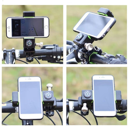 Bicycle / Motorcycle Anti-theft Anti-take Off Mobile Phone Holder without Light, without Light (Black), without Light (Green)