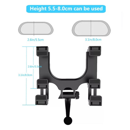 Carbon Fiber Strong Magnet Car Rear Mirror Navigation Phone Holder, Carbon Fiber
