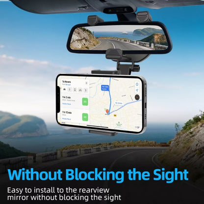 Car Rearview Mirror Phone Holder Universal Navigation Bracket, Rearview Mirror Phone Holder