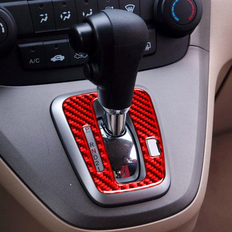 For Honda CRV 2007-2011 Carbon Fiber Car Gear Indicator Frame Decorative Sticker,Left Drive, Gear Indicator Frame,Left Drive