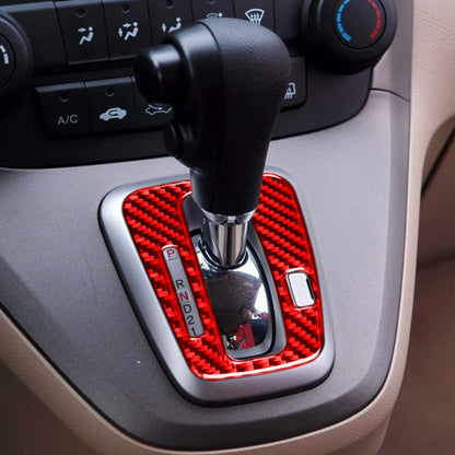 For Honda CRV 2007-2011 Carbon Fiber Car Gear Indicator Frame Decorative Sticker,Left Drive, Gear Indicator Frame,Left Drive