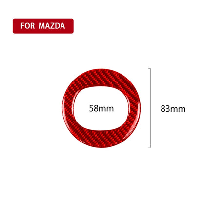 Car Carbon Fiber Steering Wheel Decorative Sticker for Mazda CX-5 2017-2018, Left and Right Drive, Steering Wheel