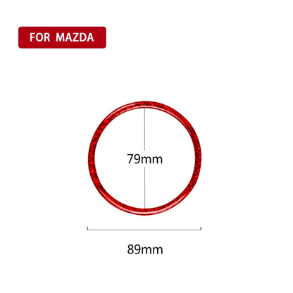 Car Carbon Fiber Steering Wheel Decorative Sticker for Mazda 3 Axela 2017-2018, Left and Right Drive, Steering Wheel for Mazda 3