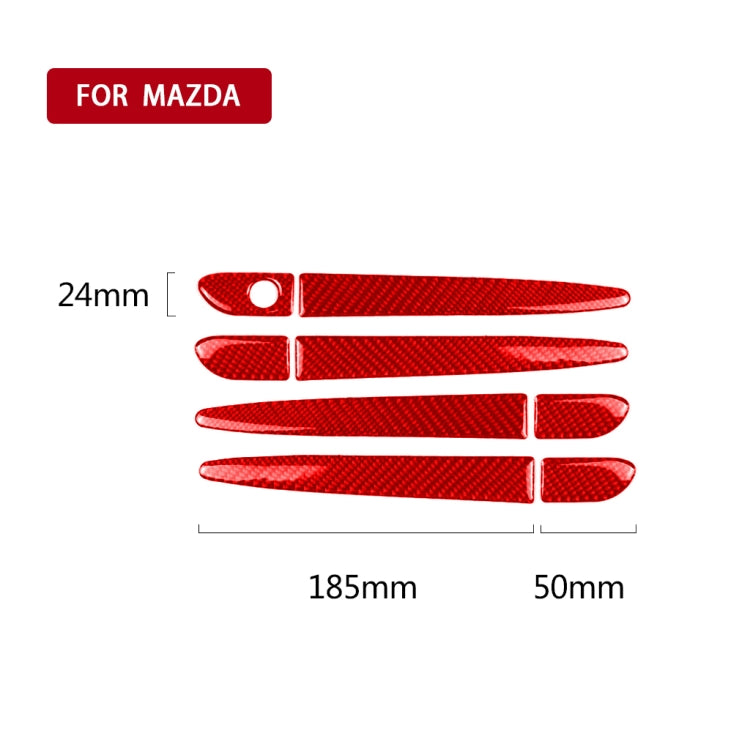 Car Carbon Fiber without Hole Outside Door Handle Decorative Sticker for Mazda CX-5 2017-2018, Right Drive, without Hole Outside Door Handle, Right Drive