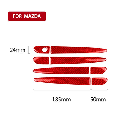 Car Carbon Fiber without Hole Outside Door Handle Decorative Sticker for Mazda CX-5 2017-2018, Right Drive, without Hole Outside Door Handle, Right Drive