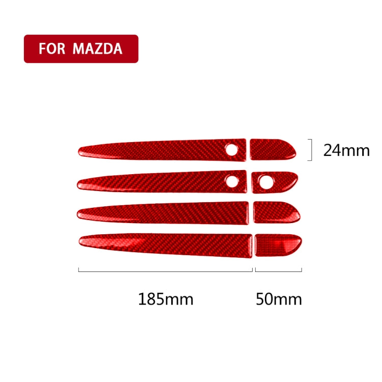 Car Carbon Fiber with Hole Outside Door Handle Decorative Sticker for Mazda CX-5 2017-2018, Left Drive, with Hole Outside Door Handle, Left Drive