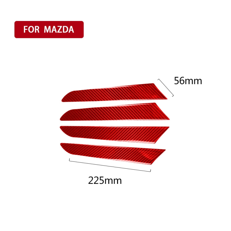 Car Carbon Fiber Door Panel Decorative Sticker for Mazda CX-5 2017-2018, Left and Right Drive, Door Panel