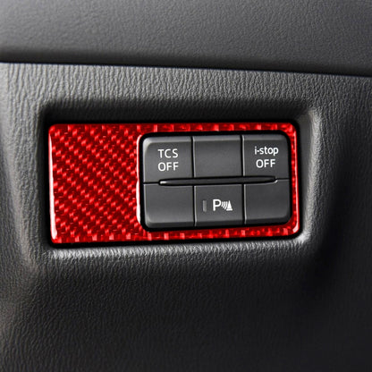 Car Carbon Fiber Headlight Decorative Sticker for Mazda CX-5 2017-2018, Left and Right Drive, Headlight