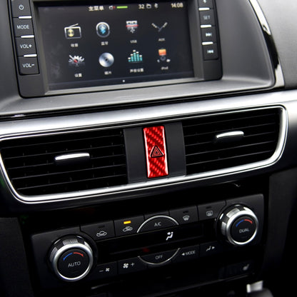Car Carbon Fiber Warning Light Decorative Sticker for Mazda CX-5 2017-2018, Left and Right Drive, Warning Light