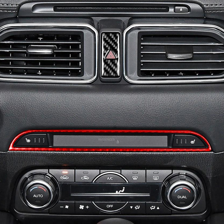 Car Carbon Fiber Central Control Panel Decorative Sticker for Mazda CX-5 2017-2018, Left and Right Drive, Central Control Panel