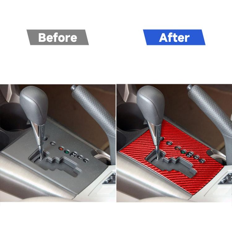 Car Carbon Fiber Gear Panel Decorative Sticker for Toyota RAV4 2006-2013, Right Drive, Gear Panel, Right Drive
