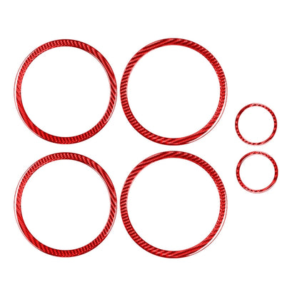 Car Carbon Fiber Door Horn Decorative Sticker for Toyota RAV4 2006-2013, Left and Right Drive, Door Horn
