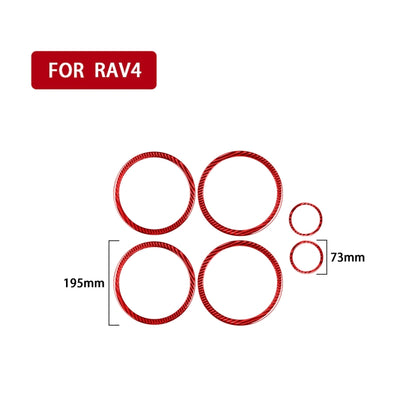 Car Carbon Fiber Door Horn Decorative Sticker for Toyota RAV4 2006-2013, Left and Right Drive, Door Horn